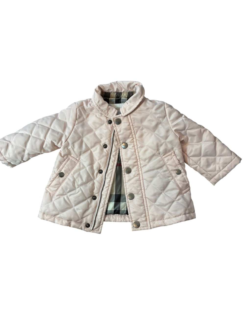 🎀 Burberry Pink Quilted Baby Jacket 6 Months